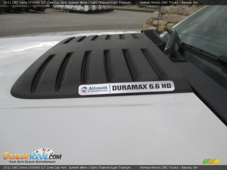 2011 GMC Sierra 3500HD SLT Crew Cab 4x4 Summit White / Dark Titanium/Light Titanium Photo #4