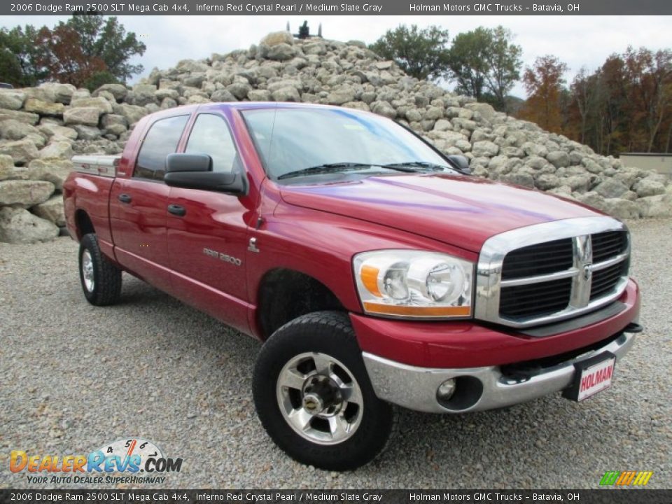 2006 Dodge Ram 2500 SLT Mega Cab 4x4 Inferno Red Crystal Pearl / Medium Slate Gray Photo #1