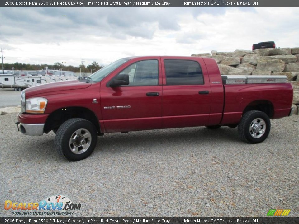 2006 Dodge Ram 2500 SLT Mega Cab 4x4 Inferno Red Crystal Pearl / Medium Slate Gray Photo #3