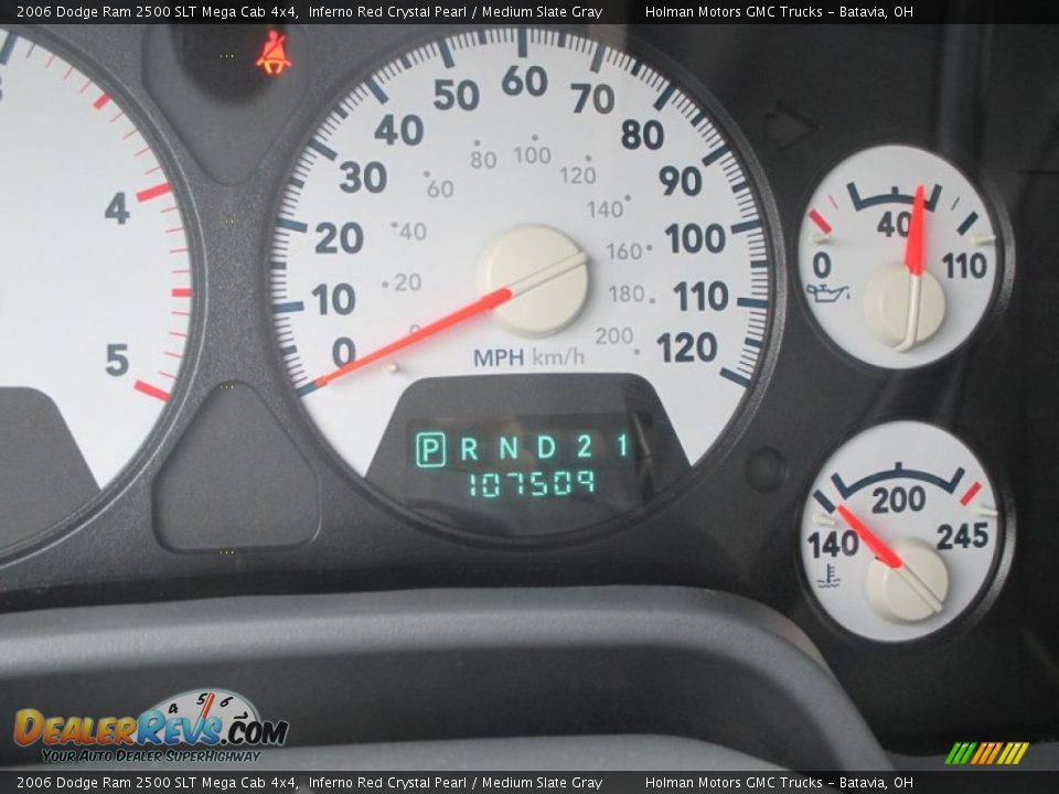 2006 Dodge Ram 2500 SLT Mega Cab 4x4 Inferno Red Crystal Pearl / Medium Slate Gray Photo #16