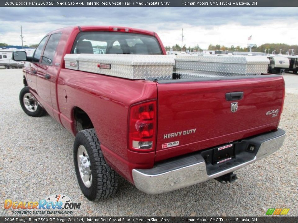 2006 Dodge Ram 2500 SLT Mega Cab 4x4 Inferno Red Crystal Pearl / Medium Slate Gray Photo #22