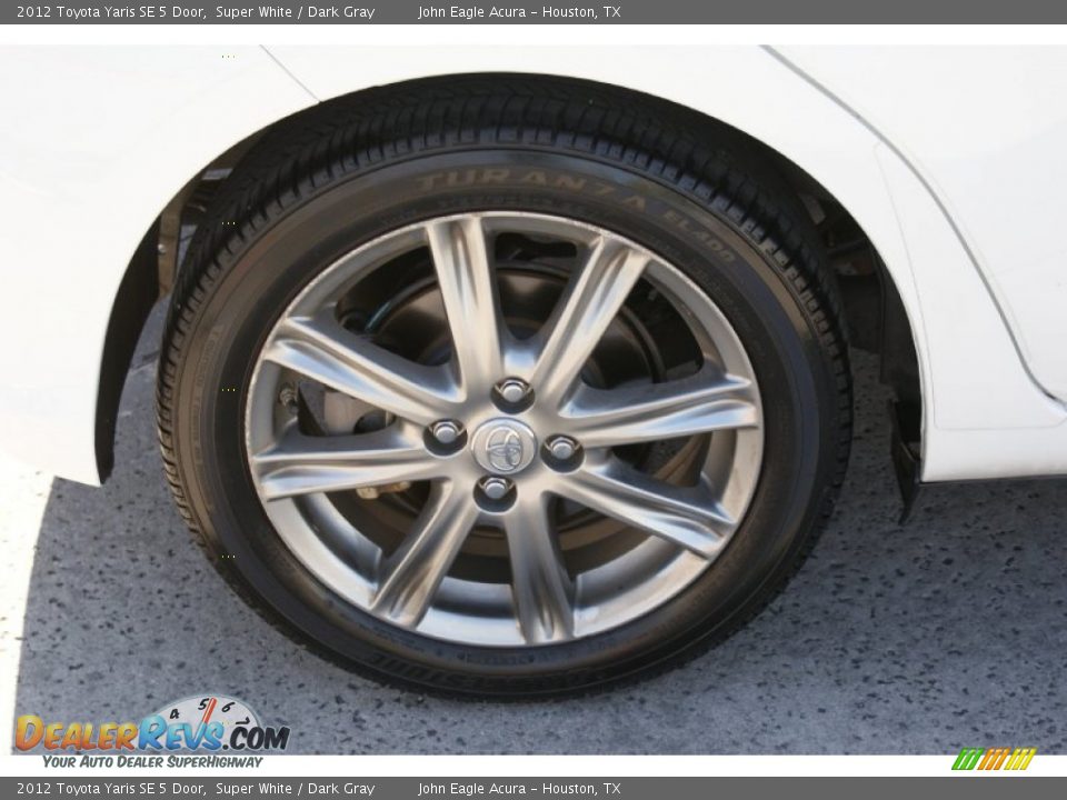 2012 Toyota Yaris SE 5 Door Super White / Dark Gray Photo #10