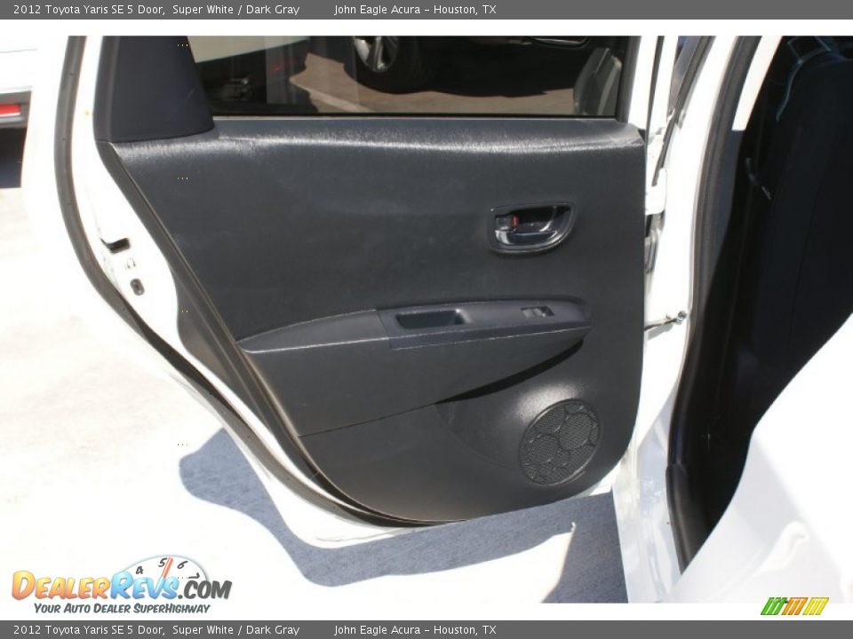 2012 Toyota Yaris SE 5 Door Super White / Dark Gray Photo #15