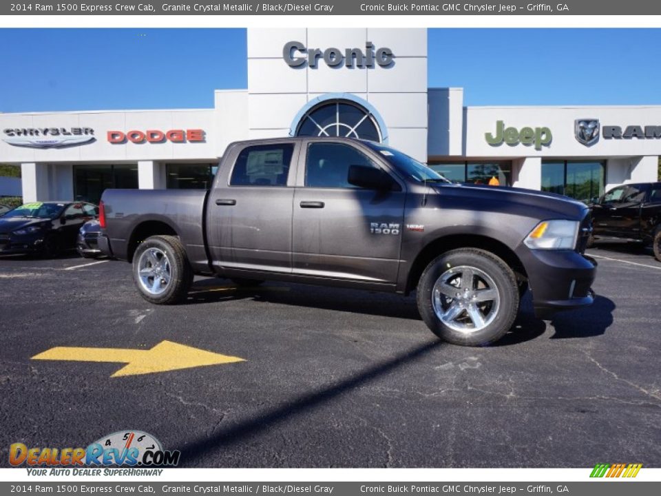 2014 Ram 1500 Express Crew Cab Granite Crystal Metallic / Black/Diesel Gray Photo #1