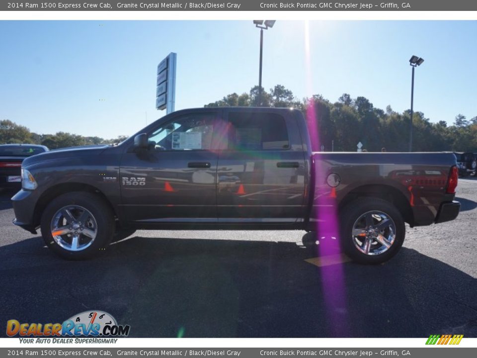 2014 Ram 1500 Express Crew Cab Granite Crystal Metallic / Black/Diesel Gray Photo #4