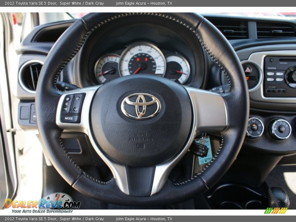 2012 Toyota Yaris SE 5 Door Super White / Dark Gray Photo #28