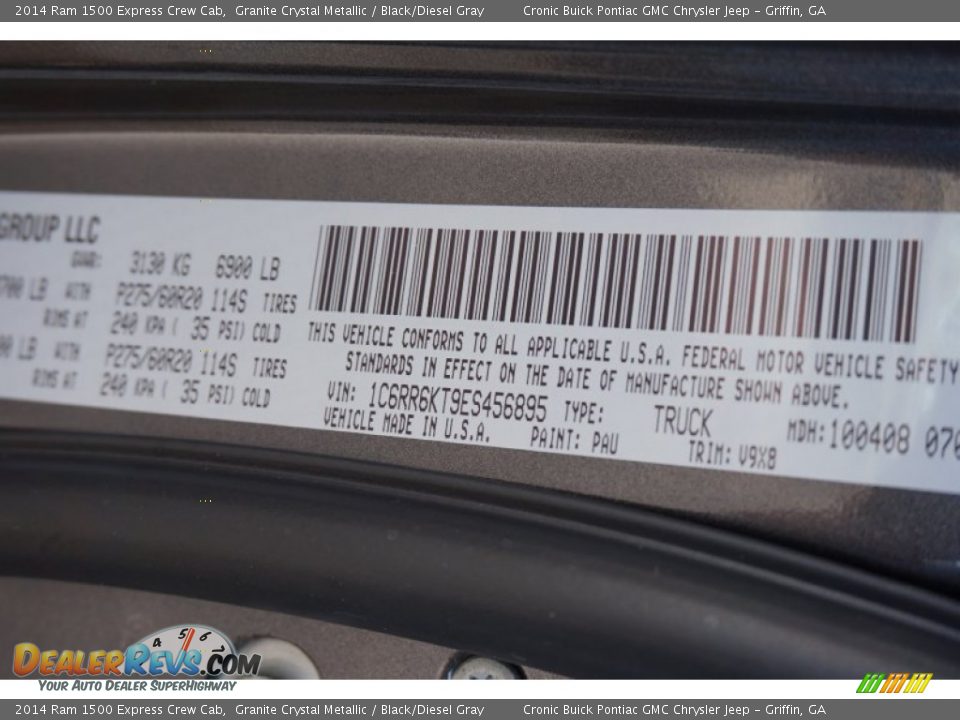 2014 Ram 1500 Express Crew Cab Granite Crystal Metallic / Black/Diesel Gray Photo #15