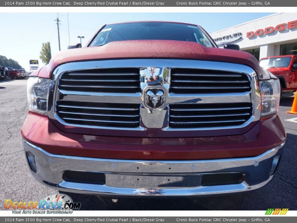 2014 Ram 1500 Big Horn Crew Cab Deep Cherry Red Crystal Pearl / Black/Diesel Gray Photo #2
