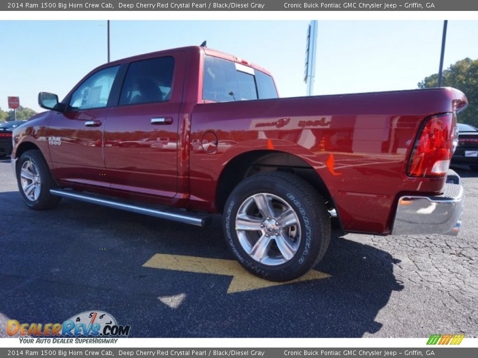 2014 Ram 1500 Big Horn Crew Cab Deep Cherry Red Crystal Pearl / Black/Diesel Gray Photo #5