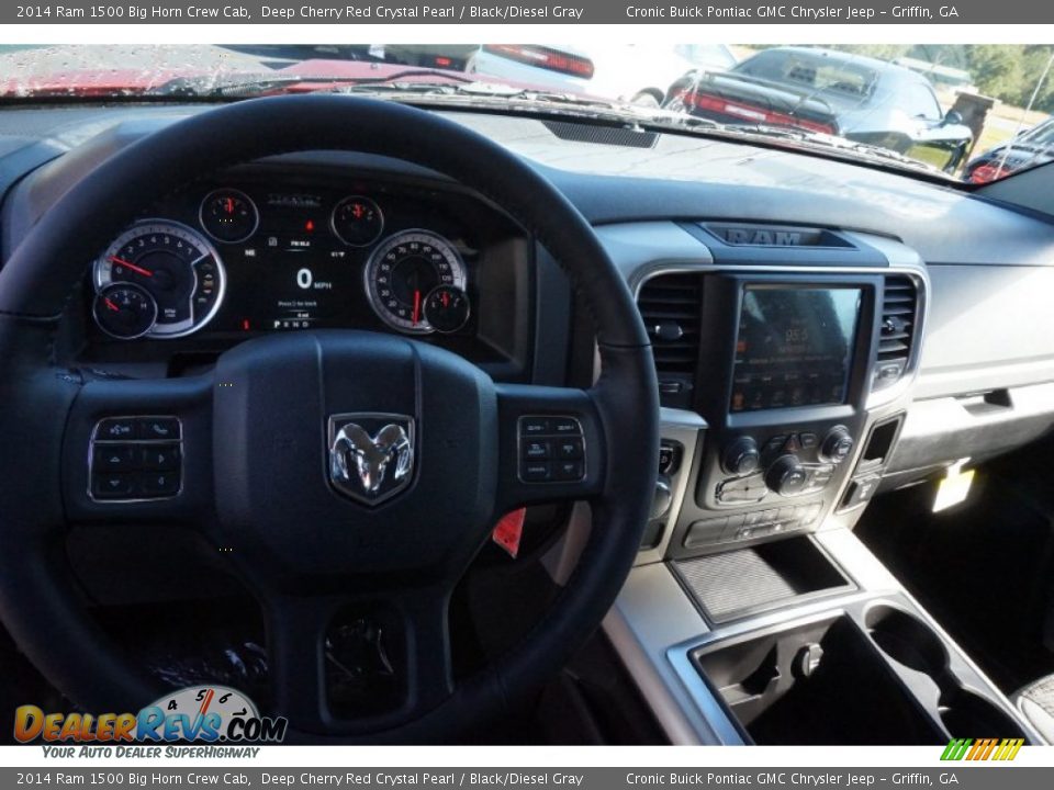 2014 Ram 1500 Big Horn Crew Cab Deep Cherry Red Crystal Pearl / Black/Diesel Gray Photo #10