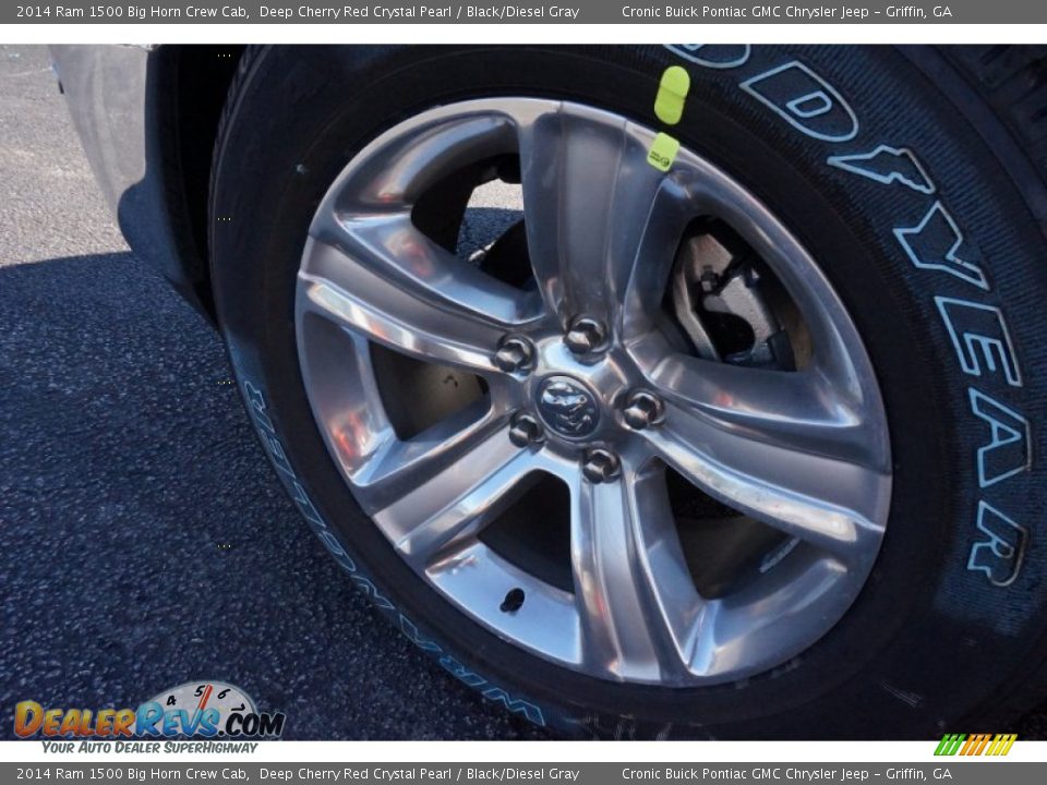 2014 Ram 1500 Big Horn Crew Cab Deep Cherry Red Crystal Pearl / Black/Diesel Gray Photo #11