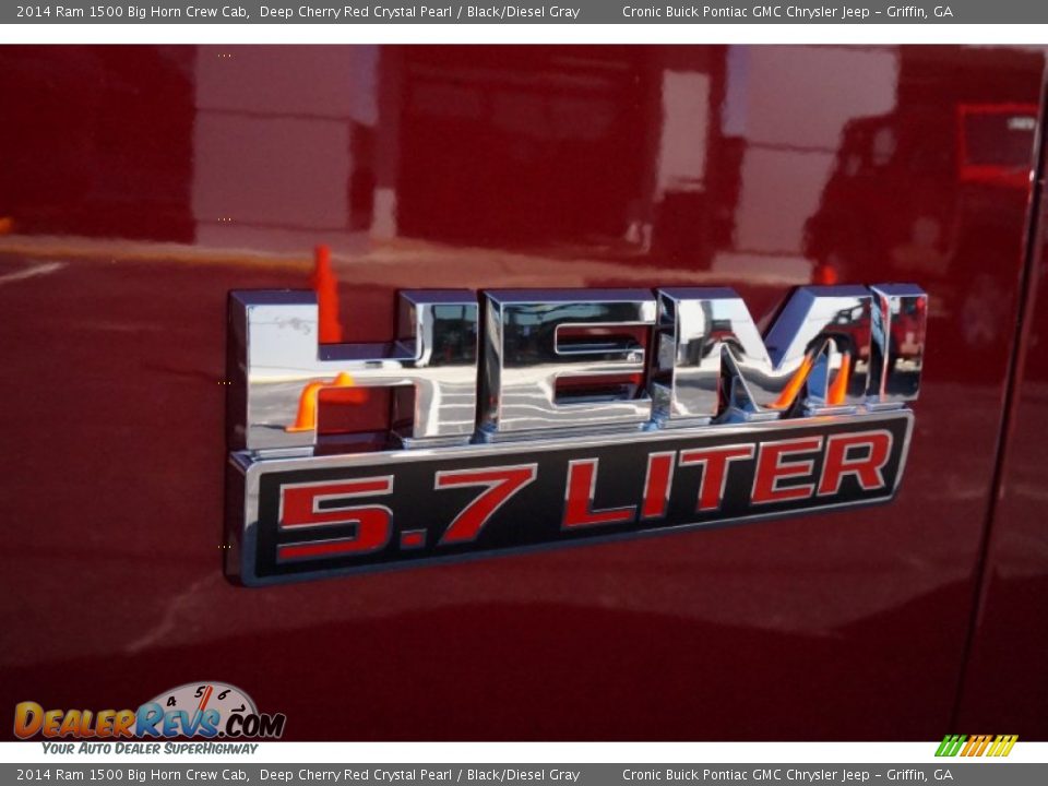2014 Ram 1500 Big Horn Crew Cab Deep Cherry Red Crystal Pearl / Black/Diesel Gray Photo #12
