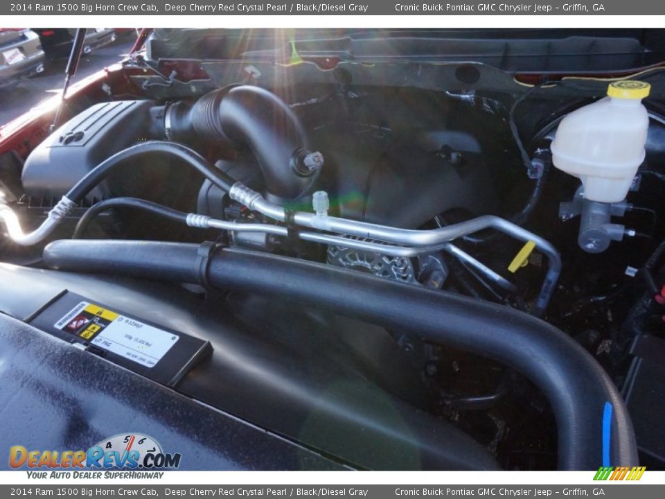 2014 Ram 1500 Big Horn Crew Cab Deep Cherry Red Crystal Pearl / Black/Diesel Gray Photo #13