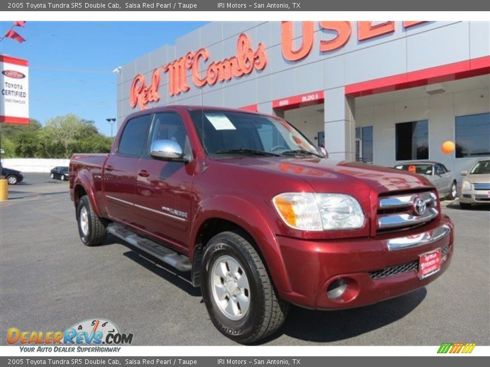 2005 Toyota Tundra SR5 Double Cab Salsa Red Pearl / Taupe Photo #1