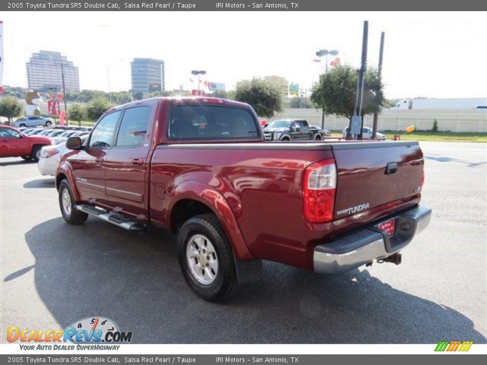 2005 Toyota Tundra SR5 Double Cab Salsa Red Pearl / Taupe Photo #5