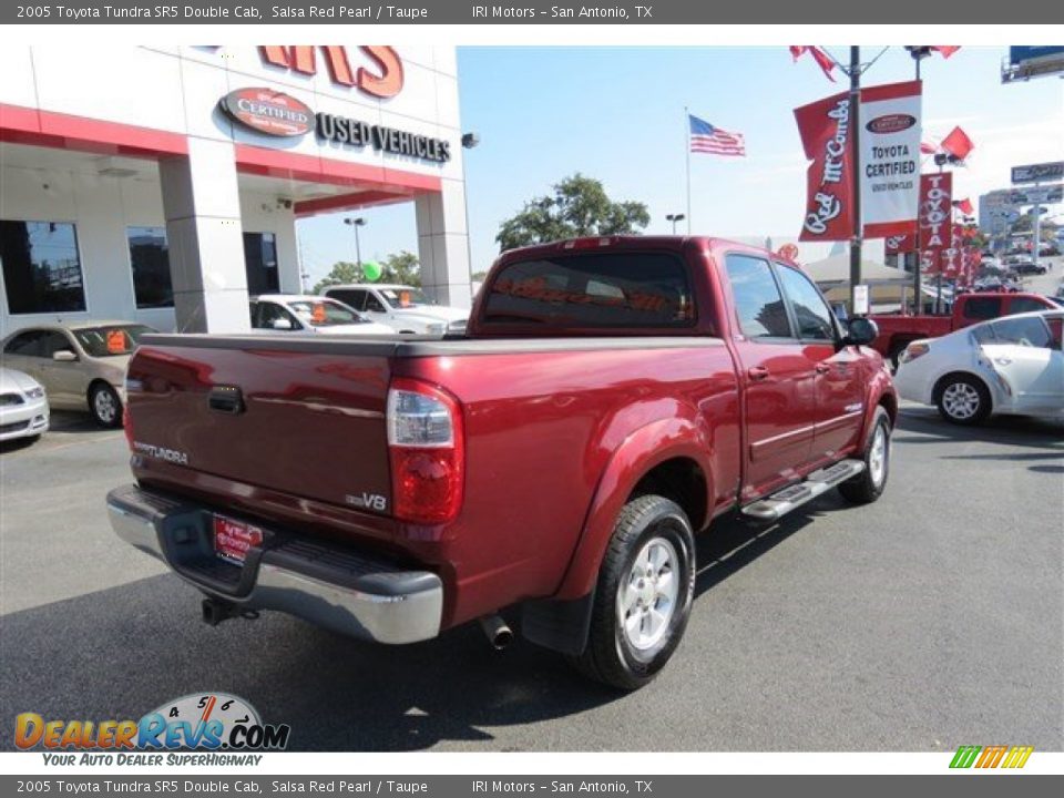 2005 Toyota Tundra SR5 Double Cab Salsa Red Pearl / Taupe Photo #7