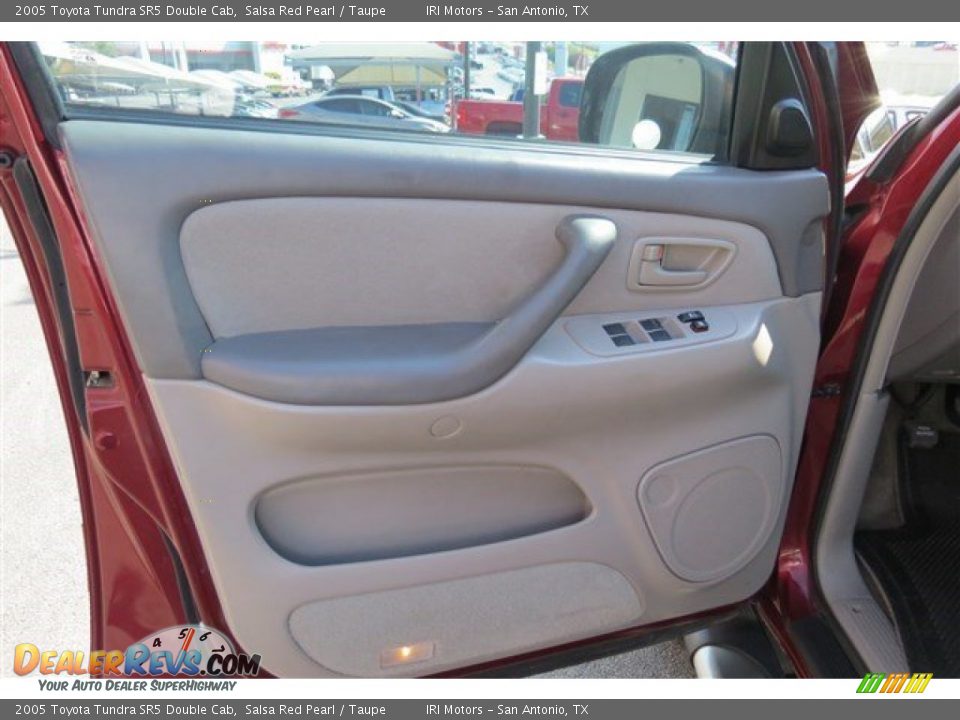 2005 Toyota Tundra SR5 Double Cab Salsa Red Pearl / Taupe Photo #10