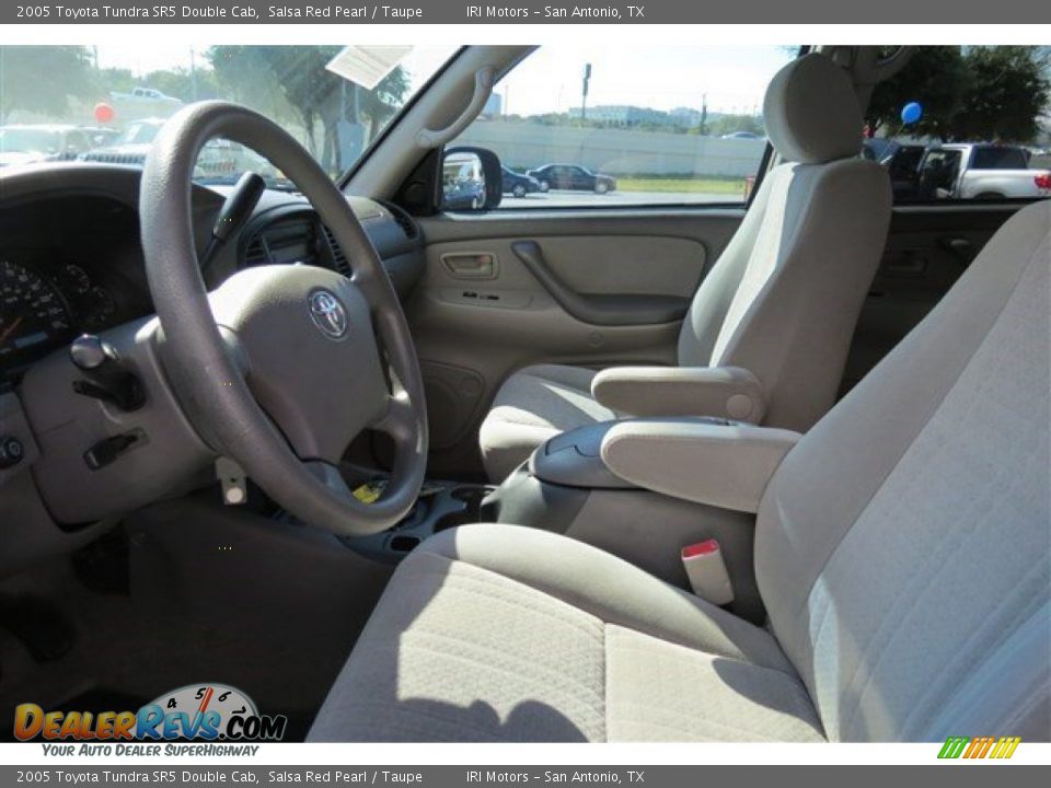 2005 Toyota Tundra SR5 Double Cab Salsa Red Pearl / Taupe Photo #11