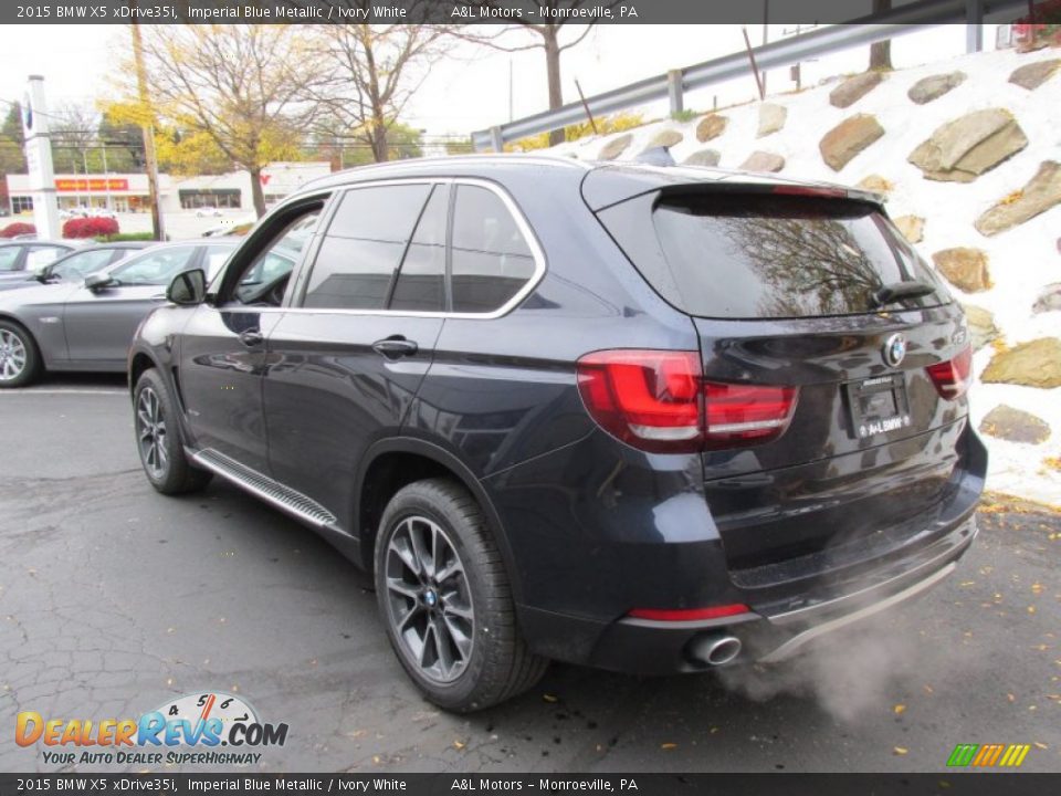 2015 BMW X5 xDrive35i Imperial Blue Metallic / Ivory White Photo #4