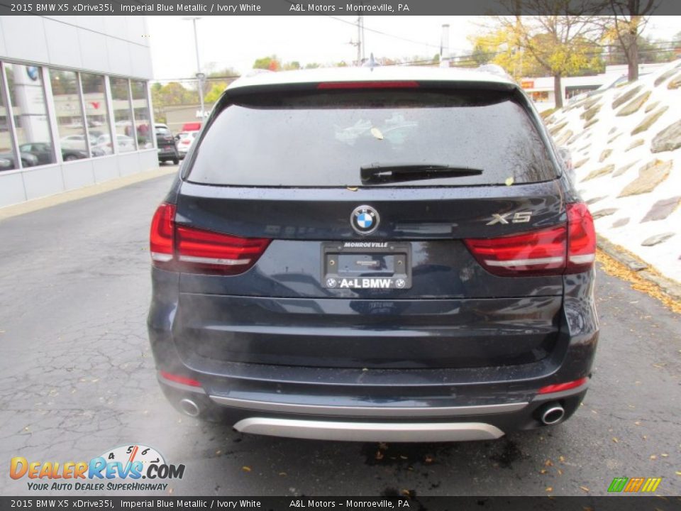 2015 BMW X5 xDrive35i Imperial Blue Metallic / Ivory White Photo #5