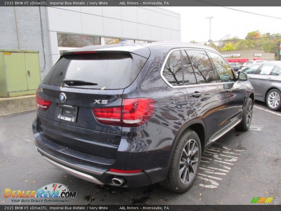 2015 BMW X5 xDrive35i Imperial Blue Metallic / Ivory White Photo #6