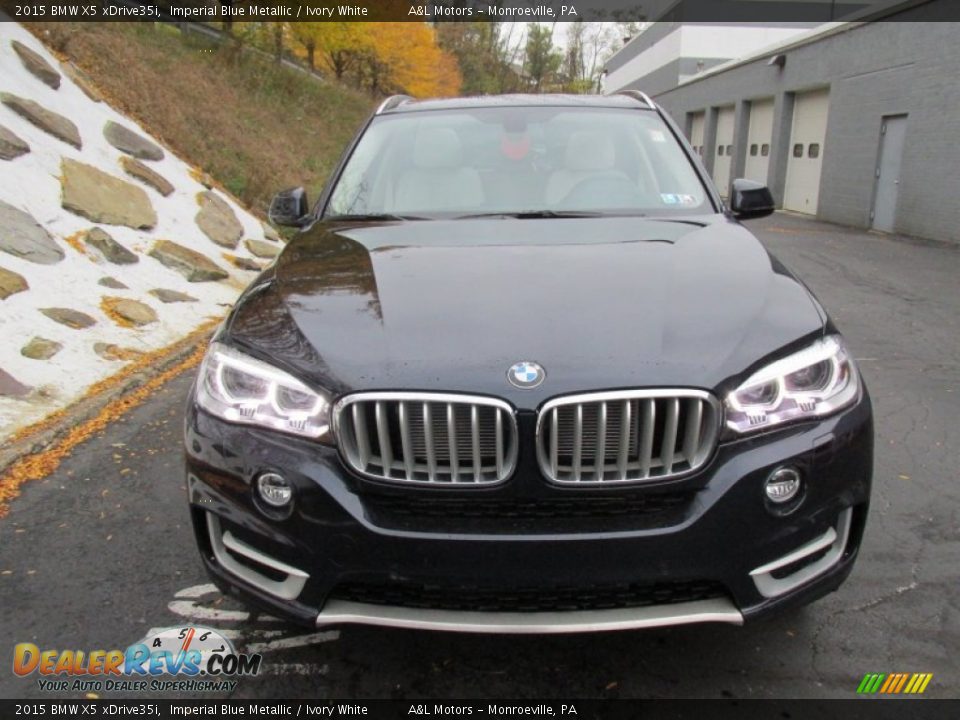 2015 BMW X5 xDrive35i Imperial Blue Metallic / Ivory White Photo #8