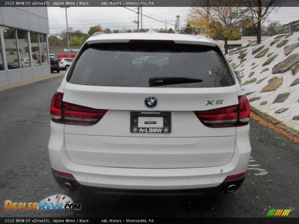 2015 BMW X5 xDrive35i Alpine White / Black Photo #5