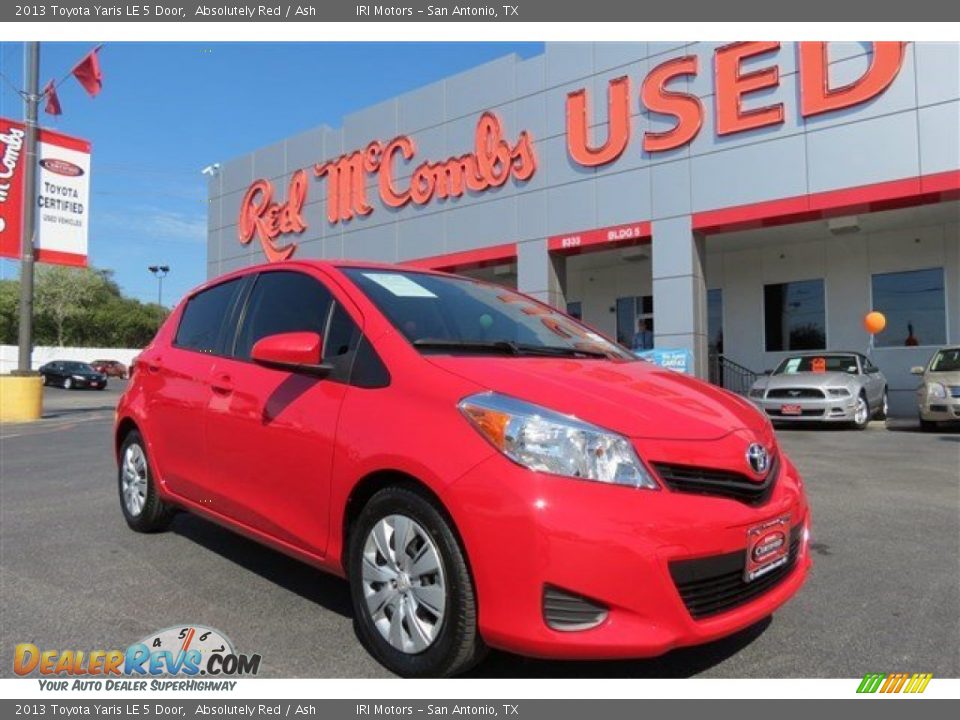 2013 Toyota Yaris LE 5 Door Absolutely Red / Ash Photo #1
