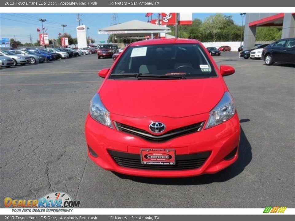 2013 Toyota Yaris LE 5 Door Absolutely Red / Ash Photo #2
