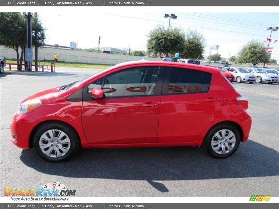 2013 Toyota Yaris LE 5 Door Absolutely Red / Ash Photo #4
