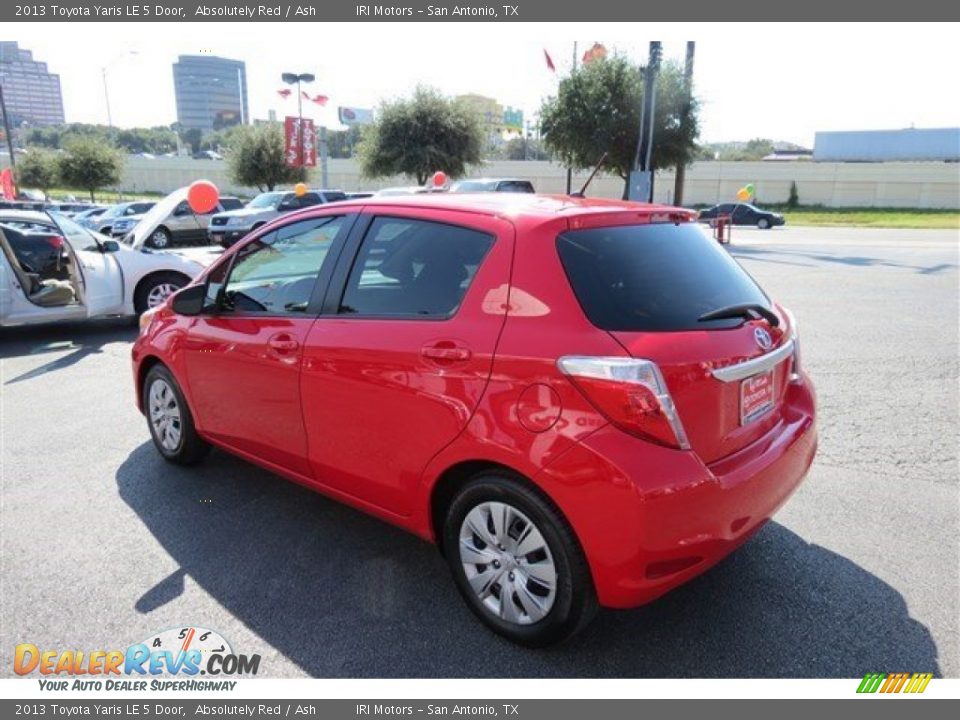 2013 Toyota Yaris LE 5 Door Absolutely Red / Ash Photo #5