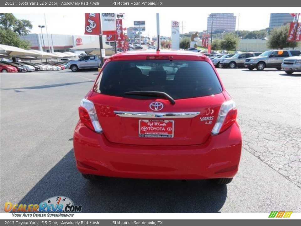 2013 Toyota Yaris LE 5 Door Absolutely Red / Ash Photo #6