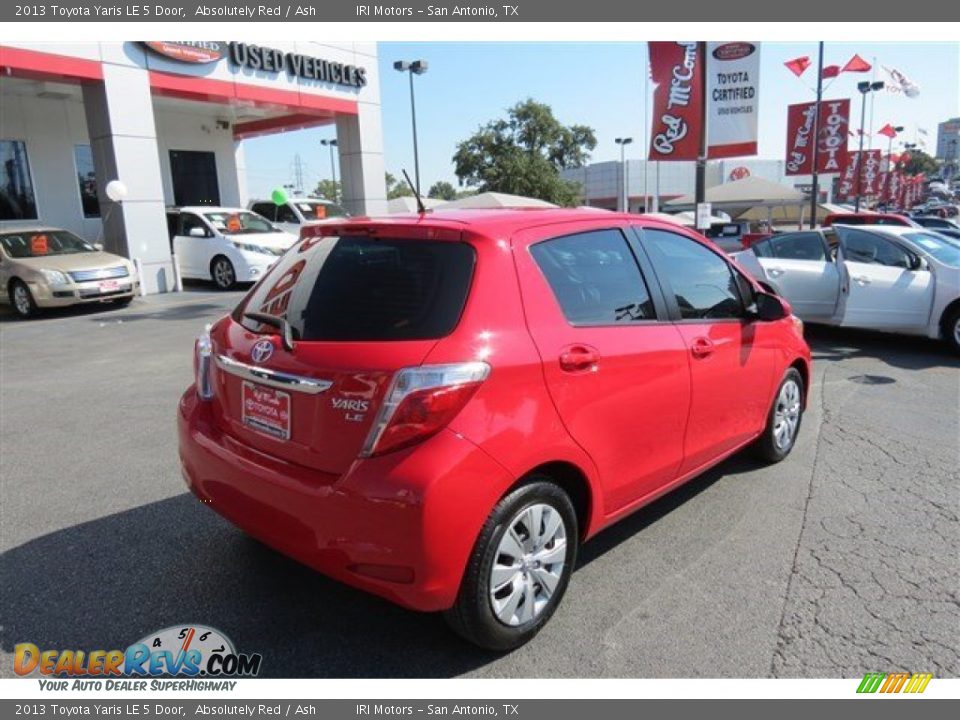 2013 Toyota Yaris LE 5 Door Absolutely Red / Ash Photo #7