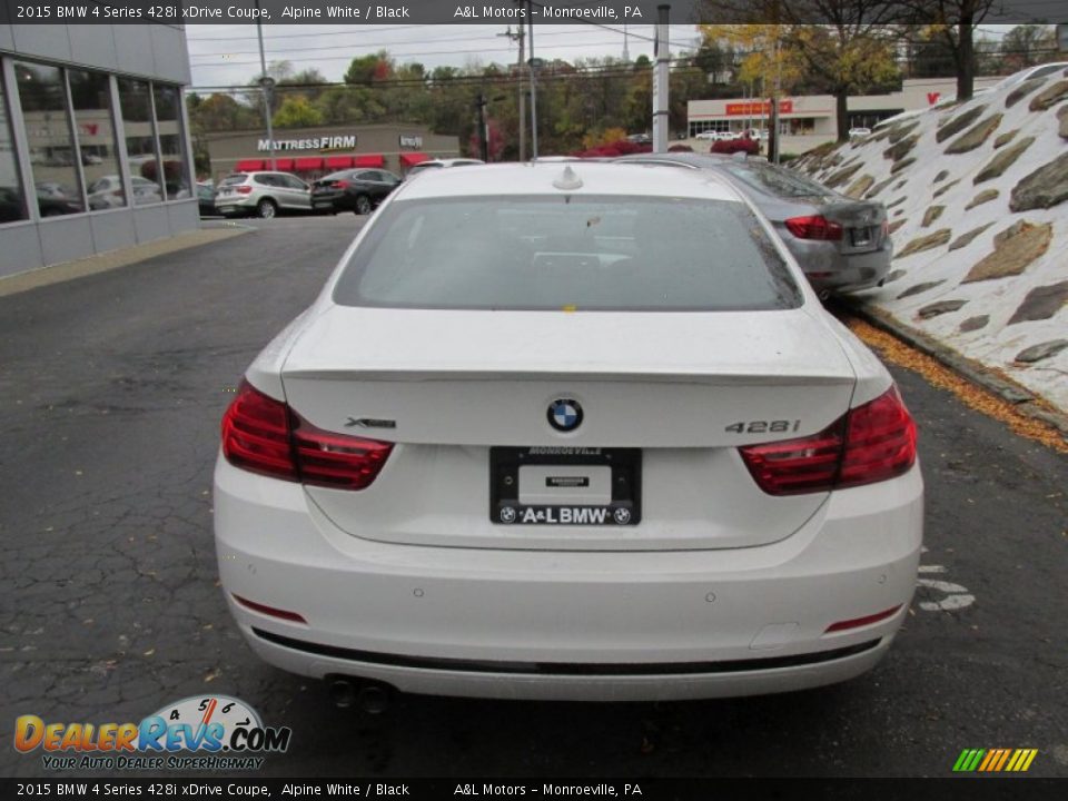 2015 BMW 4 Series 428i xDrive Coupe Alpine White / Black Photo #5