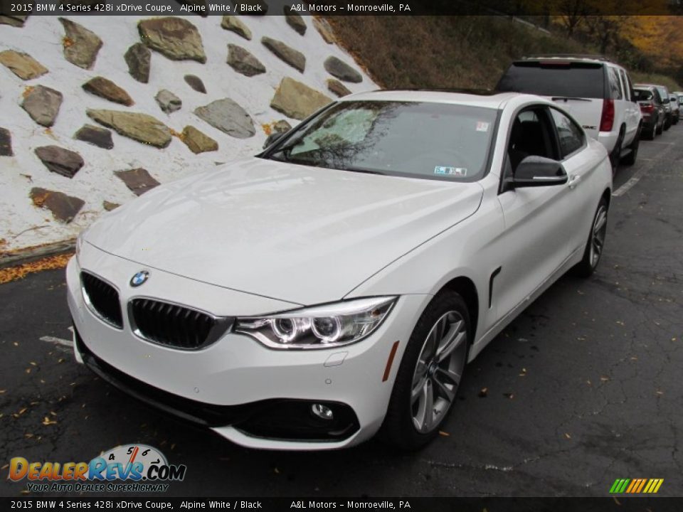 2015 BMW 4 Series 428i xDrive Coupe Alpine White / Black Photo #9