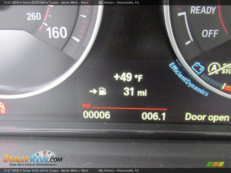 2015 BMW 4 Series 428i xDrive Coupe Alpine White / Black Photo #20