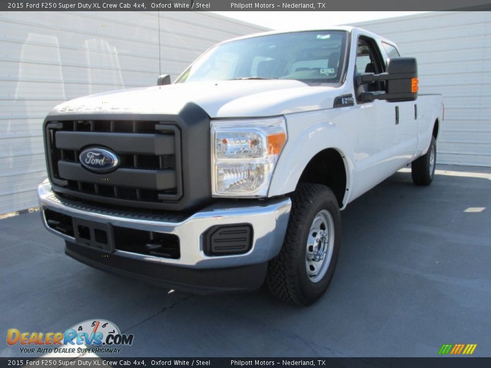 2015 Ford F250 Super Duty XL Crew Cab 4x4 Oxford White / Steel Photo #7