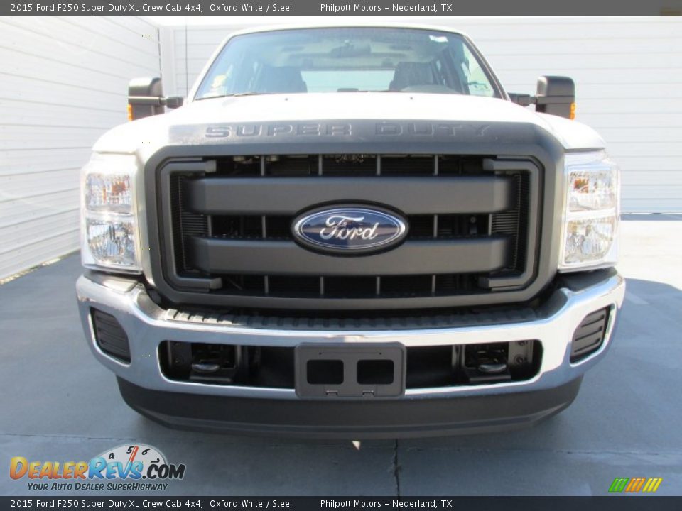 2015 Ford F250 Super Duty XL Crew Cab 4x4 Oxford White / Steel Photo #8
