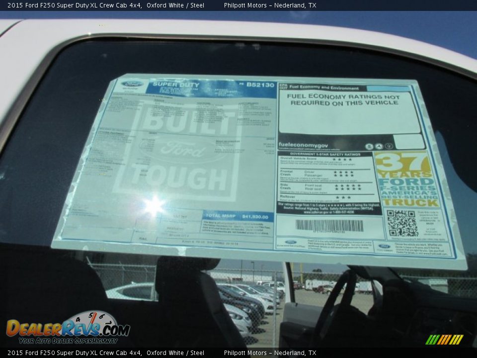 2015 Ford F250 Super Duty XL Crew Cab 4x4 Oxford White / Steel Photo #36