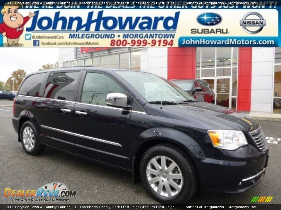 2011 Chrysler Town & Country Touring - L Blackberry Pearl / Dark Frost Beige/Medium Frost Beige Photo #1