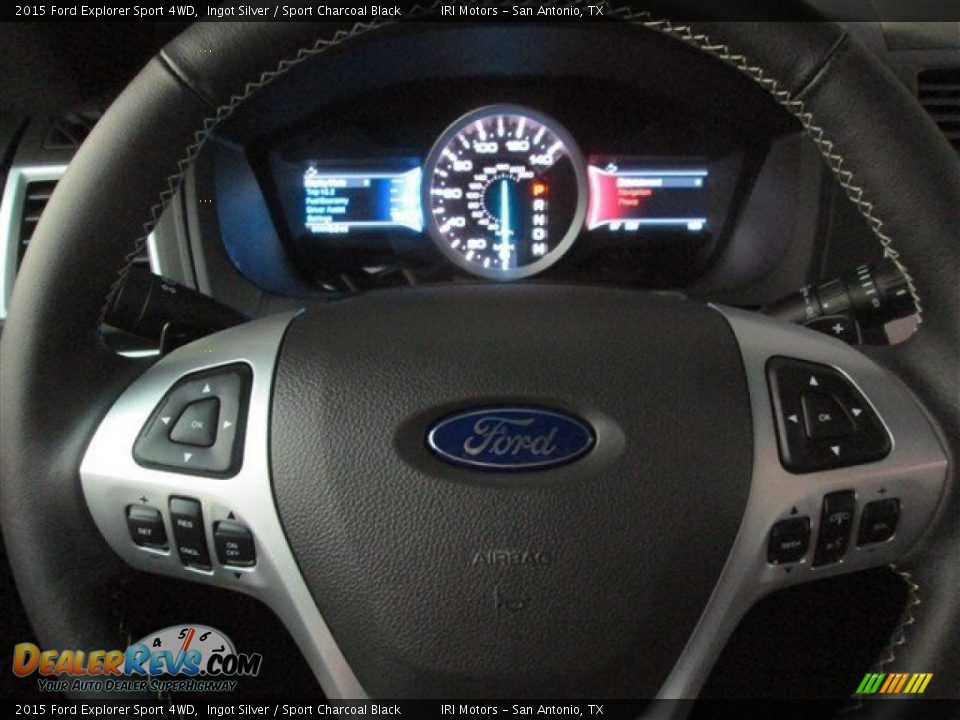 2015 Ford Explorer Sport 4WD Ingot Silver / Sport Charcoal Black Photo #28