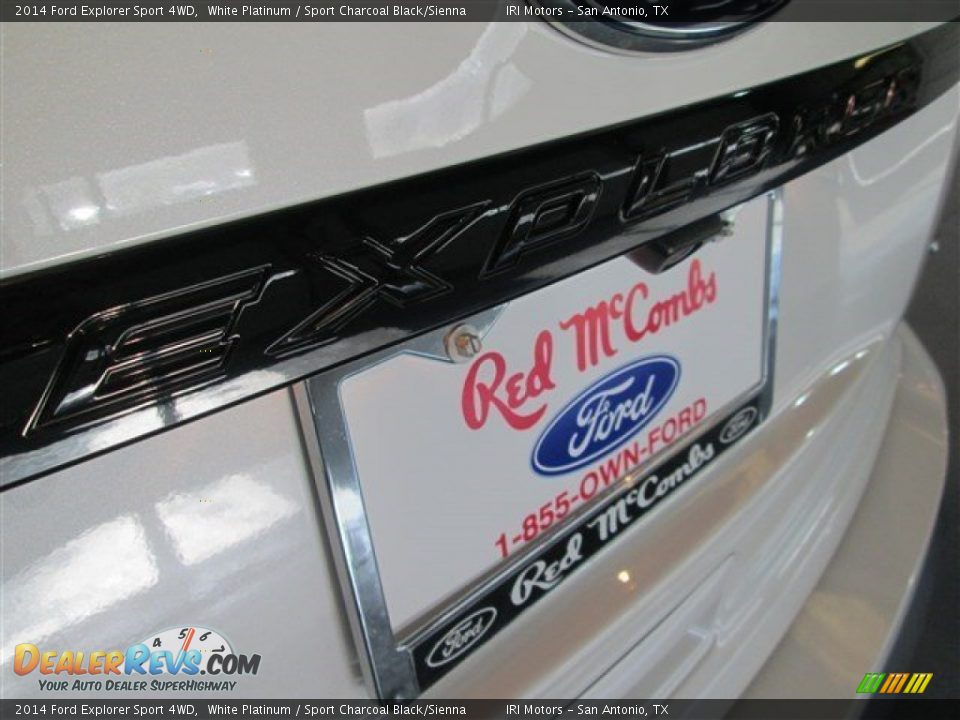 2014 Ford Explorer Sport 4WD White Platinum / Sport Charcoal Black/Sienna Photo #6