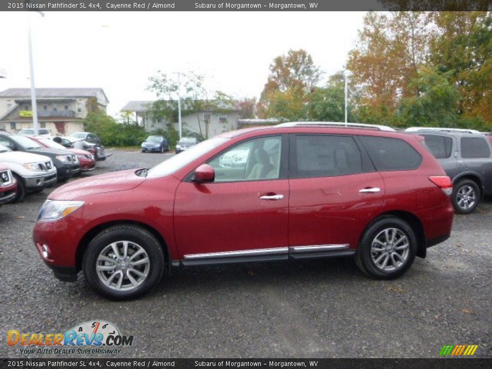 2015 Nissan Pathfinder SL 4x4 Cayenne Red / Almond Photo #6