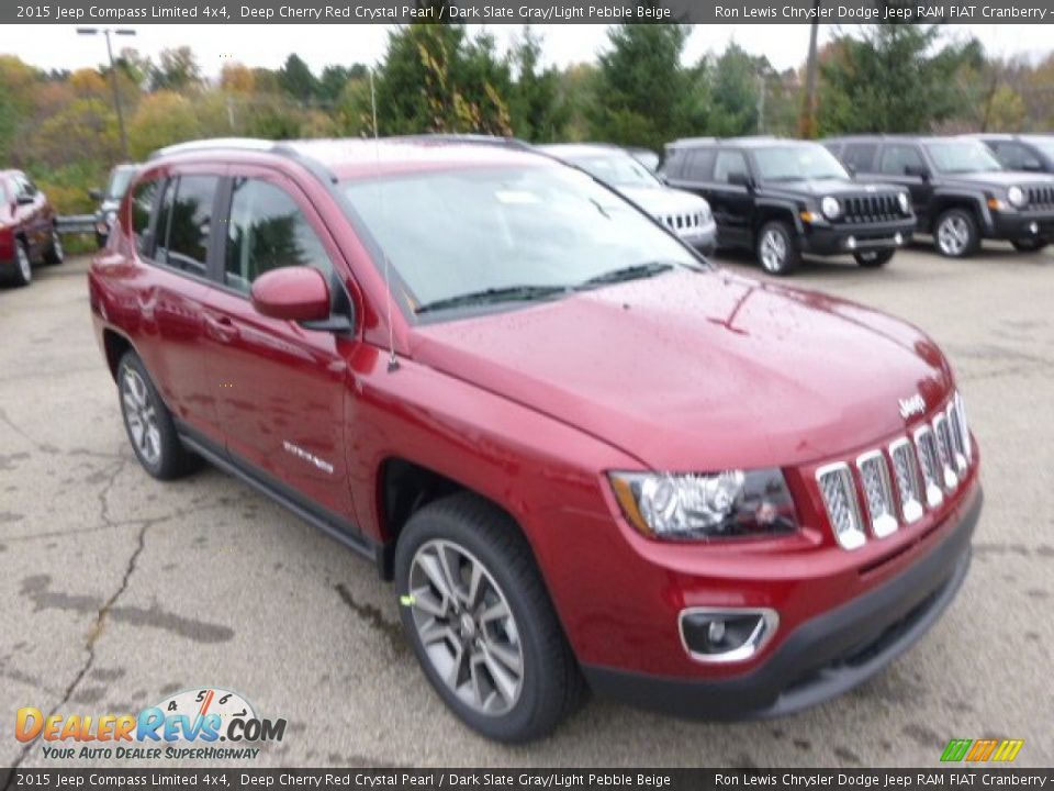2015 Jeep Compass Limited 4x4 Deep Cherry Red Crystal Pearl / Dark Slate Gray/Light Pebble Beige Photo #4