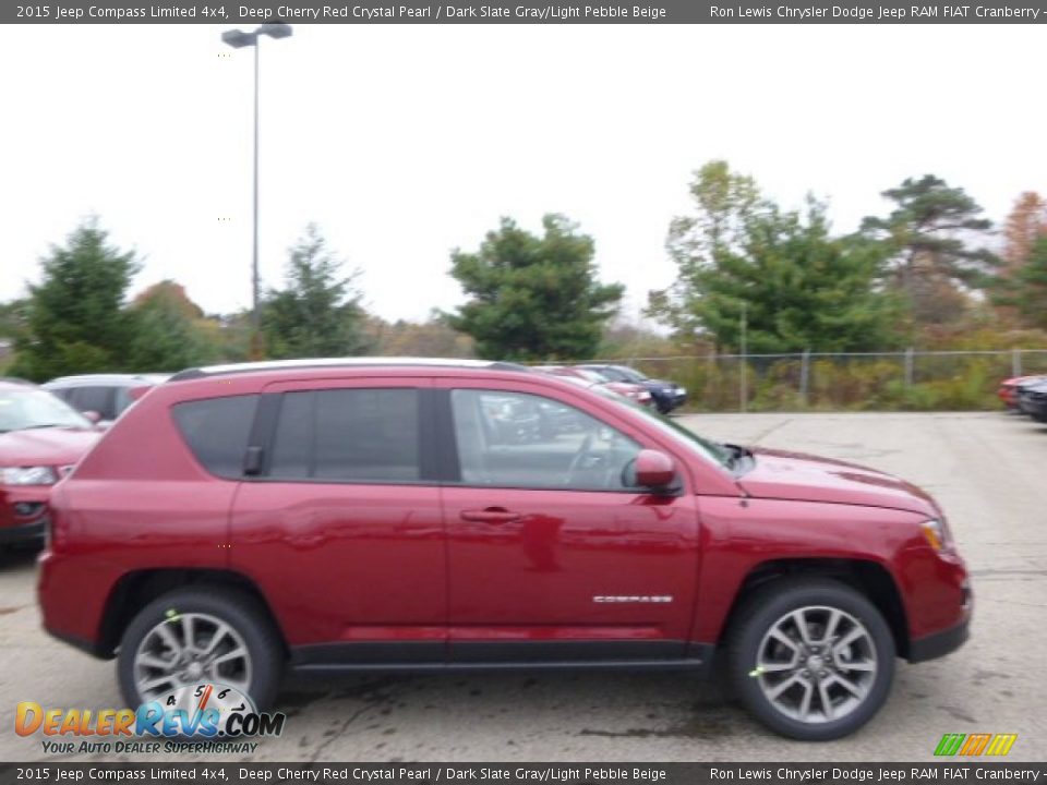 2015 Jeep Compass Limited 4x4 Deep Cherry Red Crystal Pearl / Dark Slate Gray/Light Pebble Beige Photo #5