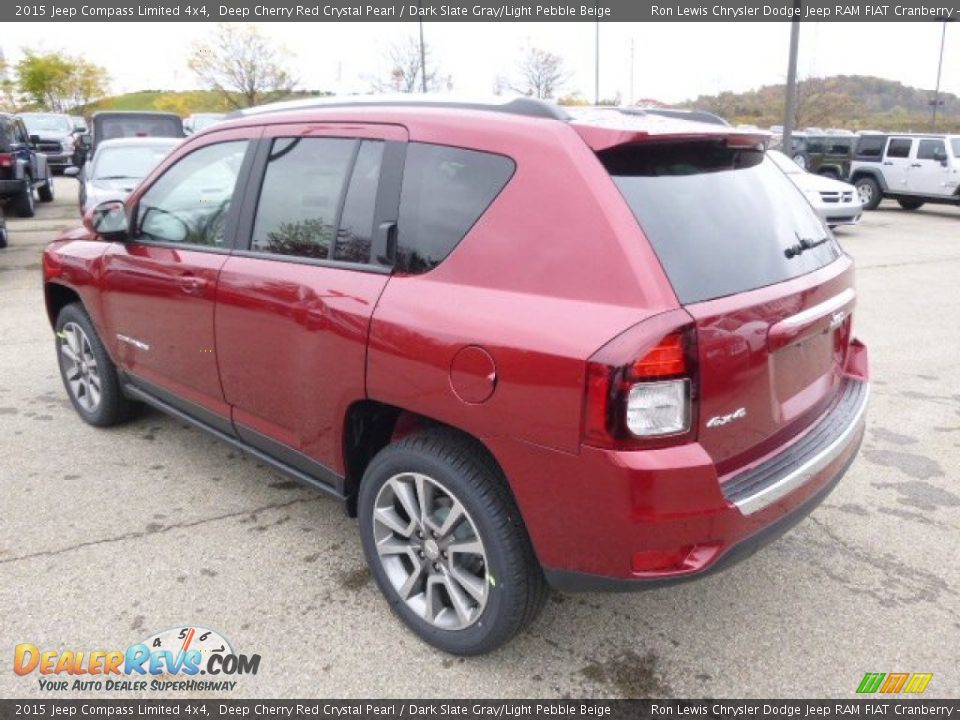 2015 Jeep Compass Limited 4x4 Deep Cherry Red Crystal Pearl / Dark Slate Gray/Light Pebble Beige Photo #8