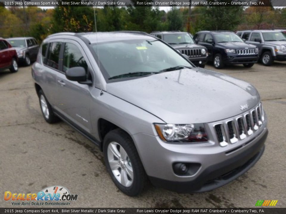 2015 Jeep Compass Sport 4x4 Billet Silver Metallic / Dark Slate Gray Photo #4