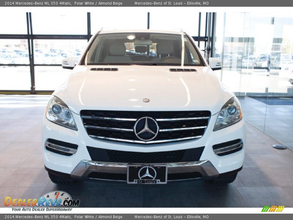 2014 Mercedes-Benz ML 350 4Matic Polar White / Almond Beige Photo #6