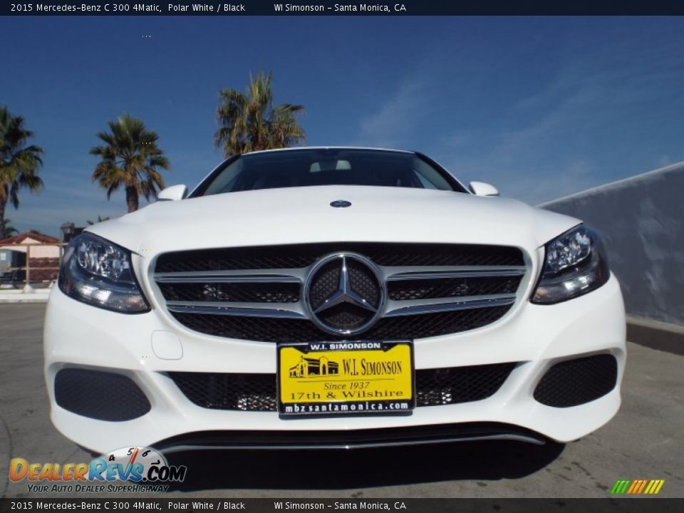 2015 Mercedes-Benz C 300 4Matic Polar White / Black Photo #2