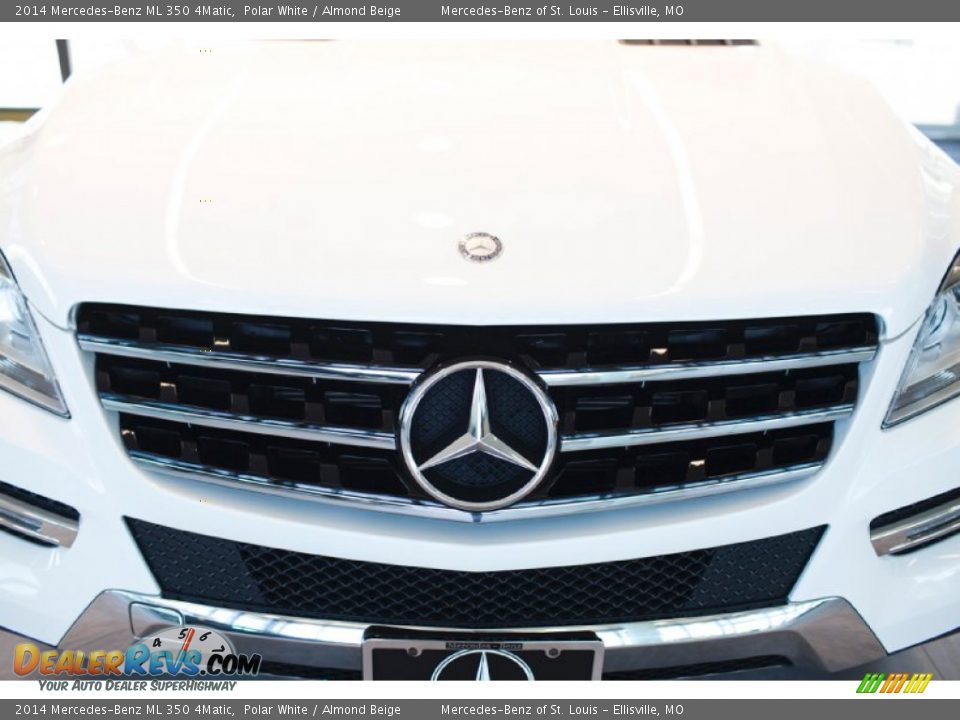 2014 Mercedes-Benz ML 350 4Matic Polar White / Almond Beige Photo #11